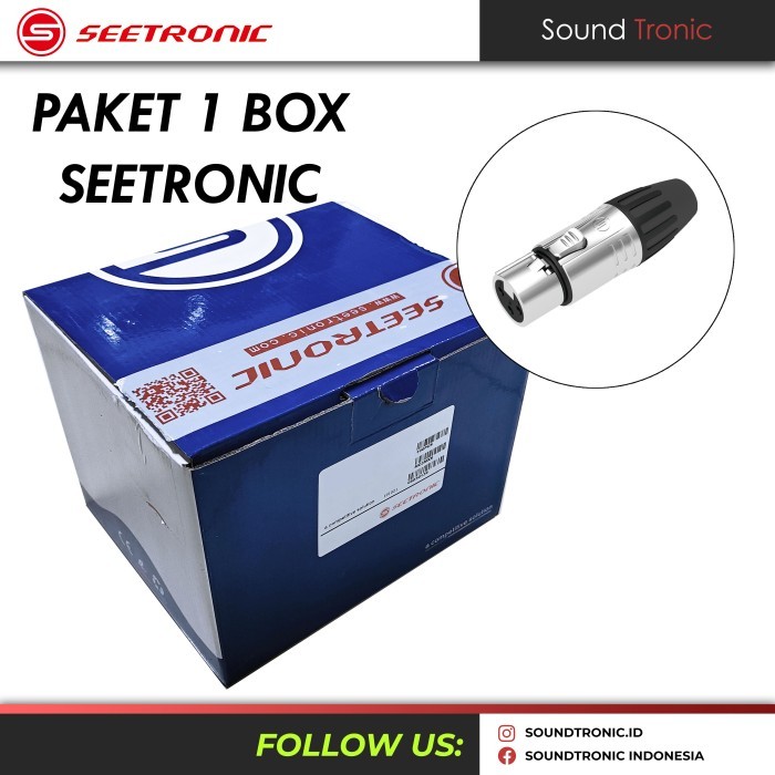 TERBARU Paket Connector XLR Canon SEETRONIC SCMM3 SCMF3 Male Female (80pcs)