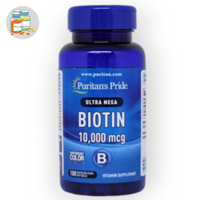 Puritan Biotin 10000 mcg 10.000 mcg 50 / 100 Softgels
