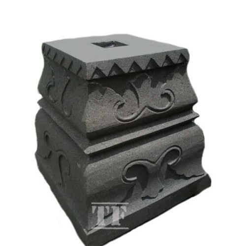 UMPAK BATU CANDI / ALAM MERAPI PENYANGGA TIANG RUMAH JOGLO SOKO 16 CM