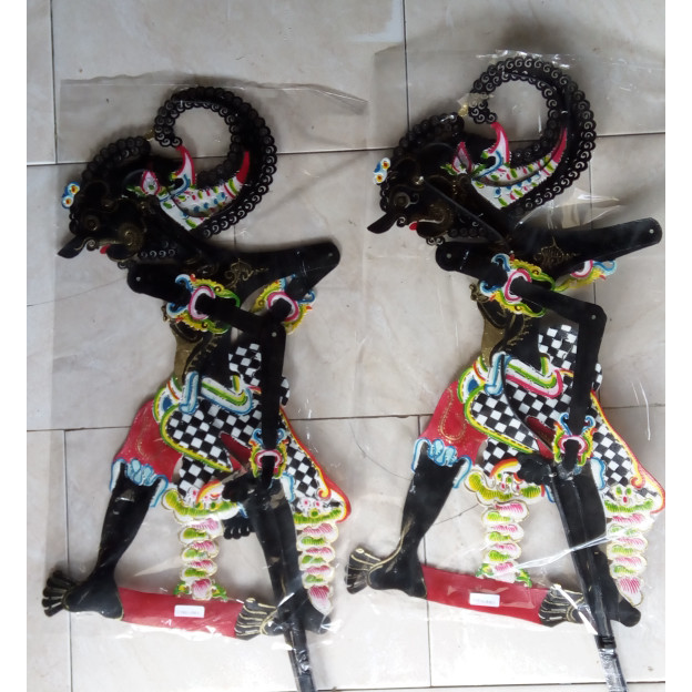 wayang kulit standar dalang biasa - bima werkudara werkudoro - hitam