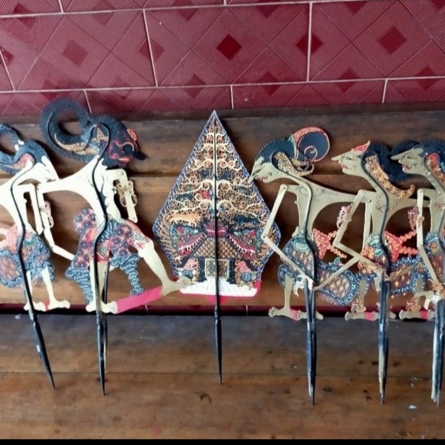 WAYANG KULIT ALUSAN PANDAWA 5+GUNUNGAN GAPET TANDUK KIDANGAN TERMURAH