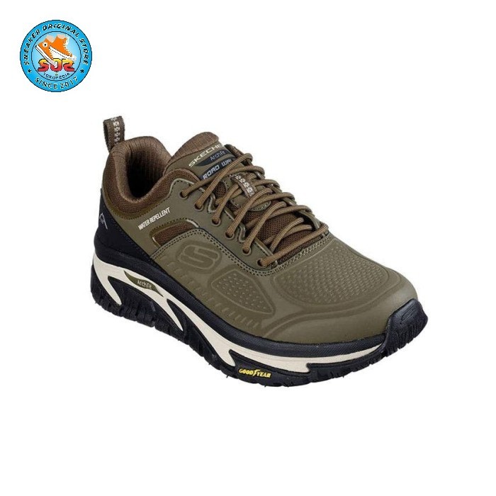 Skechers Arch Fit Road Walker Mens Outdoor Shoes - Olive