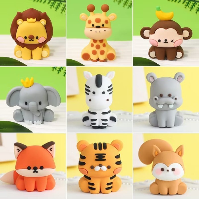 Topper Zoo, Hiasan Kue Hewan Premium, Animal Topper, Zoo Topper Cake Theme