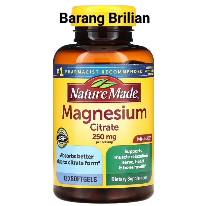 Nature Made Magnesium Citrate 250 mg 120 Caps USA