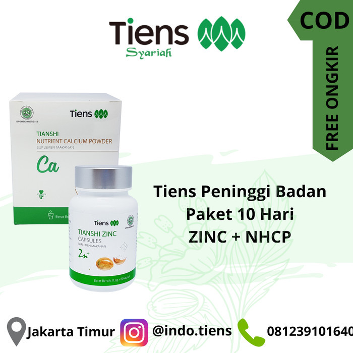paket peninggi badan herbal Tiens Peninggi Badan NHCP + Zinc Tiens