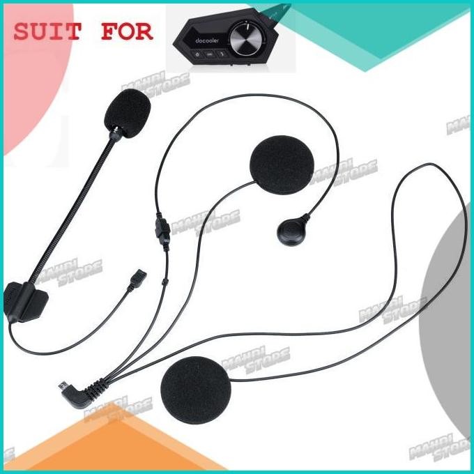 Speaker Soft Hard Mic Fullface Intercom HEADSET BLUETOOTH HELM BT18 07
