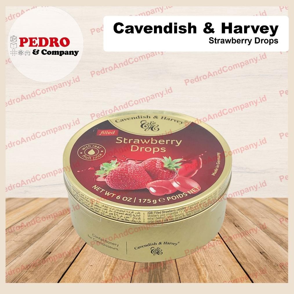 

Cavendish harvey strawberry stoberi drops 175gram - permen buah import