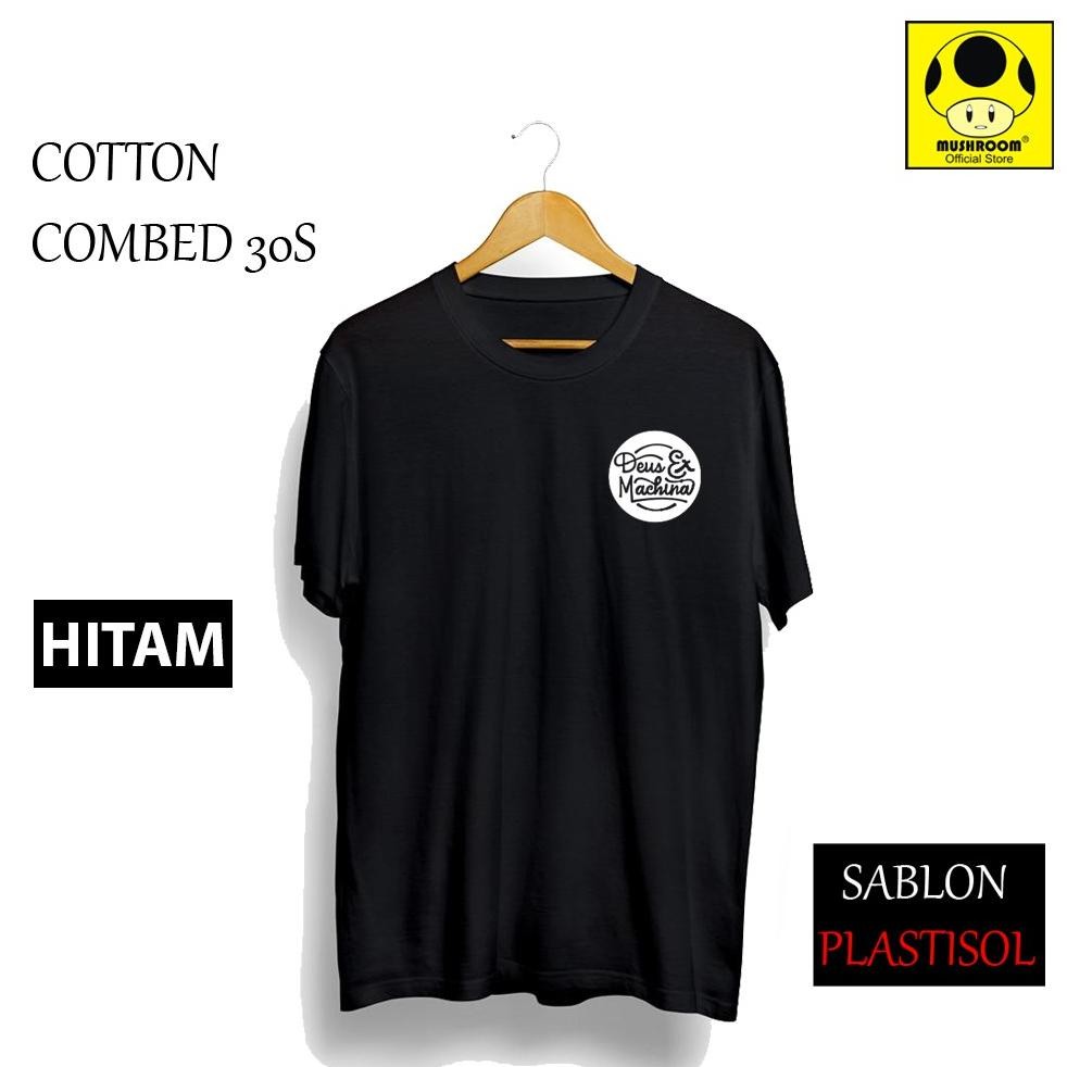 Kaos Distro Pria Dan Wanita Original 100% Cotton Combed 30'S Logo Deus Machina