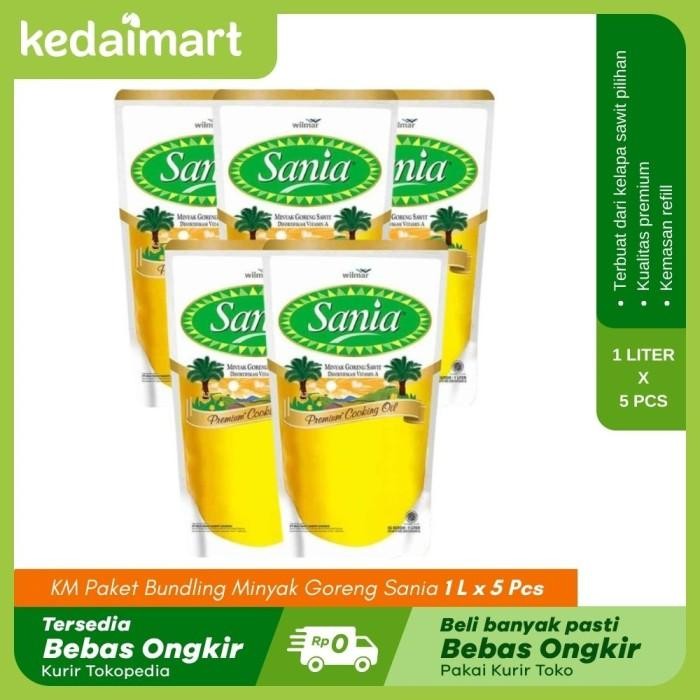 

Km Paket Bundling Minyak Goreng Sania 1 L X 5 Pcs Terbaru 100 % Original