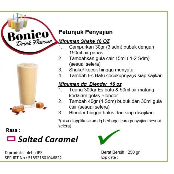 

SALTED CARAMEL drink powder gr Bubuk minuman KARAMEL ASIN ice blend