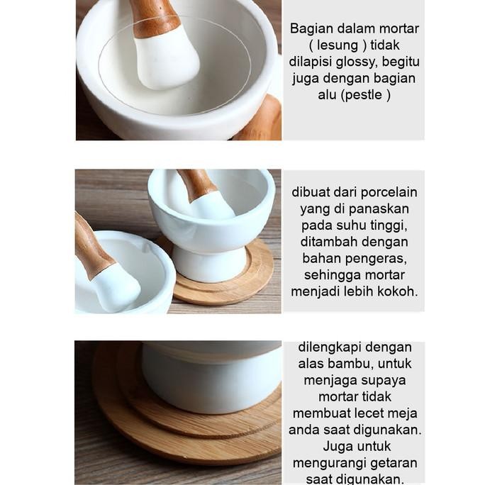 

MASSHU ceramic mortar and Pastle / cobek / ulekan keramik SM88