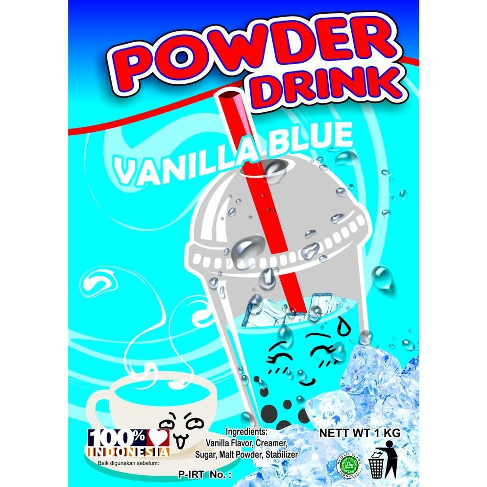 

Bubuk Minuman Bubble Powder Drink Vanilla Blue 1kg