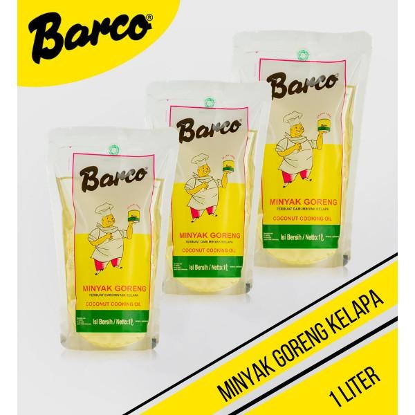 

Minyak Goreng Kelapa "Barco" Pouch 1 Liter - 1 Dus (12 Pcs) Terbaru 100 % Original