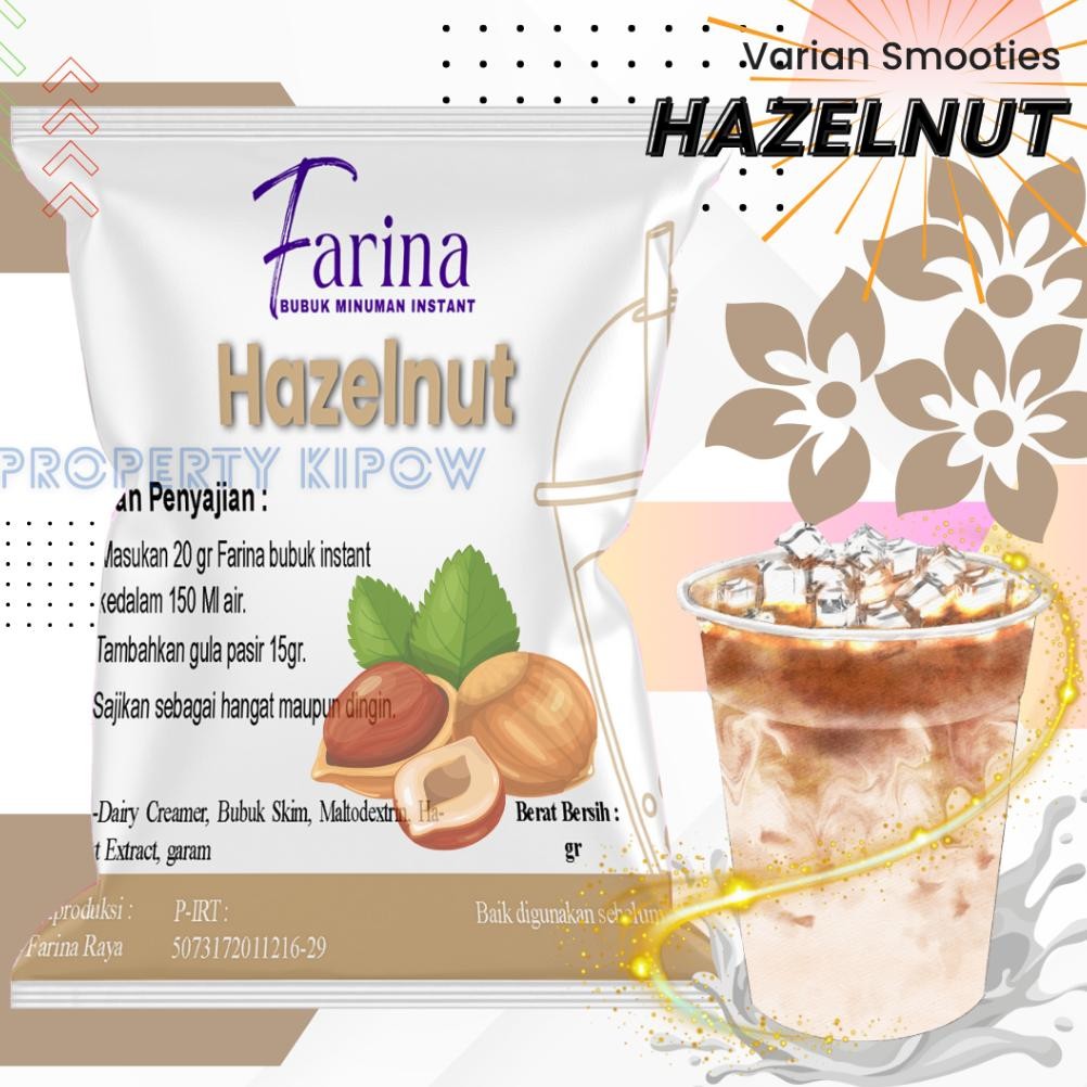 

FARINA Bubuk Minuman Hazelnut - Bubuk Minuman Hazelnut 1kg Plain
