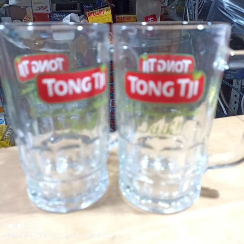 Bisa COD 1 pcs gelas gagang teh poci - teh tong tji tebal ukuran gelas teh ||