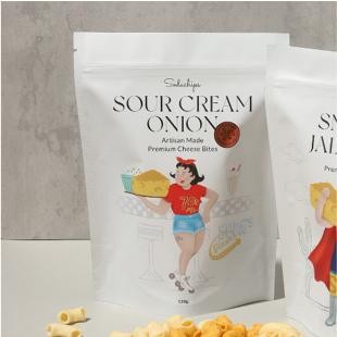 

Sour Cream Onion Cheese Bites 150g - healthy snack by Sodachips (no MSG)