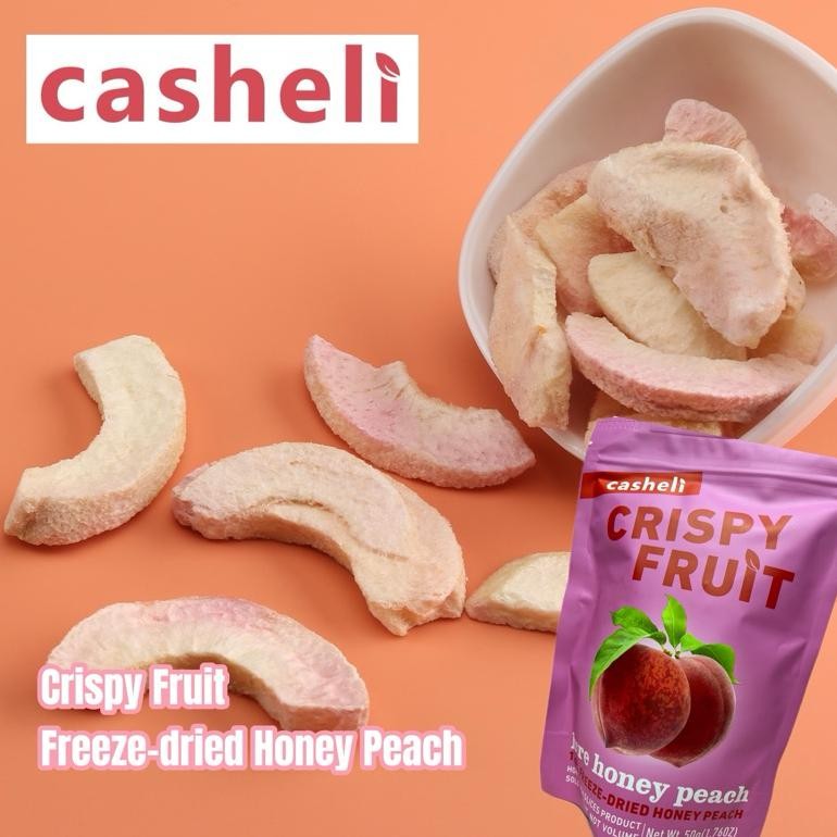 

casheli Peach Crispy Fruit Honey Peach Grade A 50g 100g Food Snack