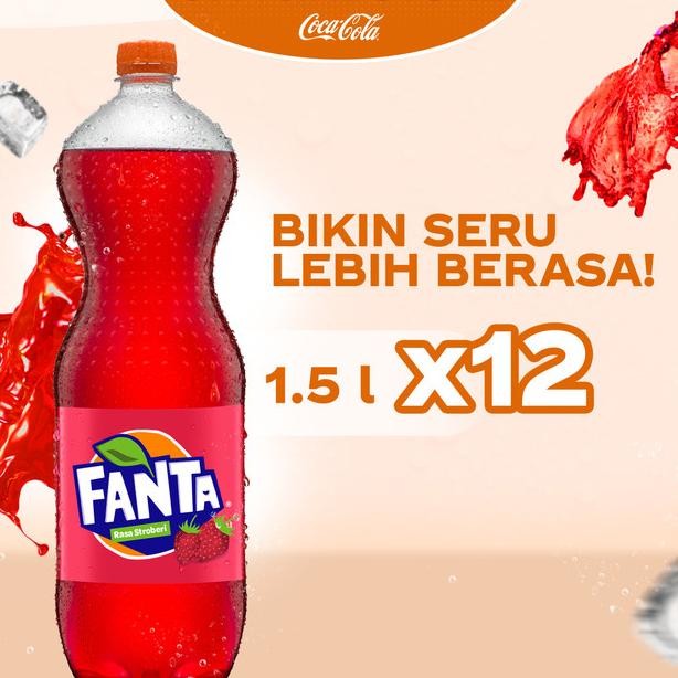 

Fanta Trawberry Numan Oda Raa Troberi Botol 1.L 12 Pc