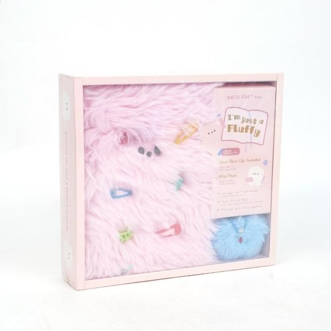 

Ohsome Fluffy Journal Notebook Set Buku Catatan Diary Berbulu Lucu Cute Untuk Anak Diy 15 Set