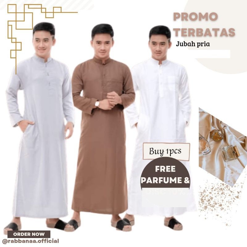 Pakean Cowo Idul Fitri Koko Panjang Jubah Cowok Kokoh Lak Jubah Pria Putih Polos Gamis Pria Juba Gam