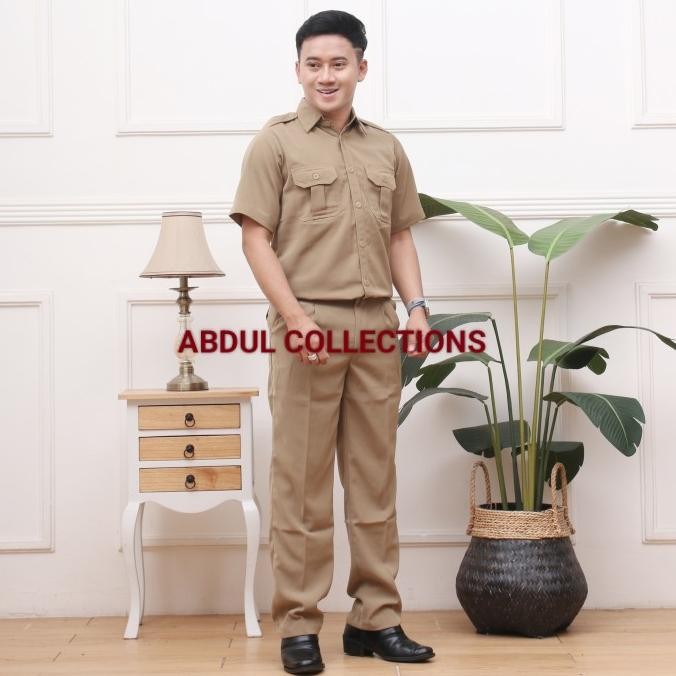 Seragam Khaki Pria Premium ASN Seragam PNS PDH Dinas Pemda  Keki