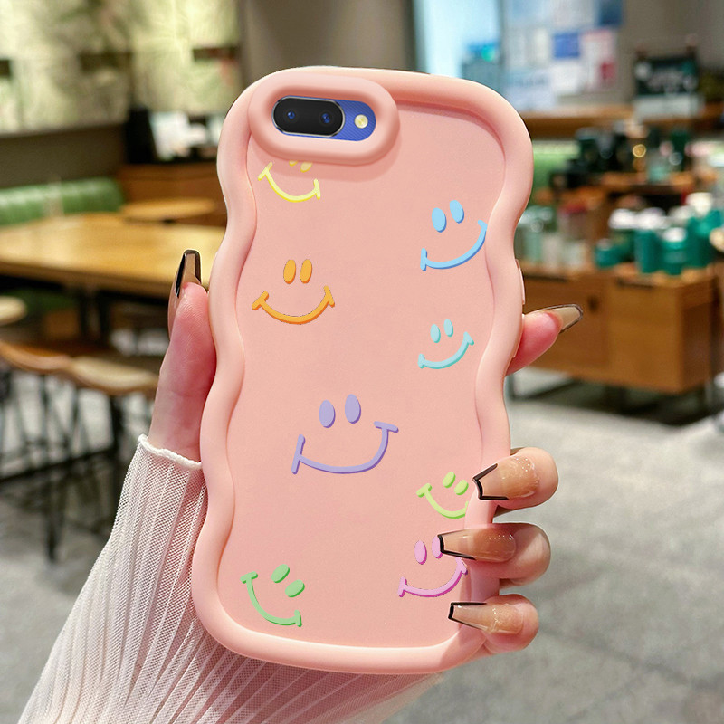 Casing Hp Untuk OPPO A5 A3s A12E Realme C1 Case Casing Softcase tas Emoji penutup pelindung silikon 