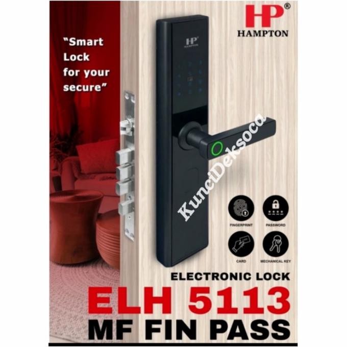 Kunci Digital Hampton ELH 5113 Smart Lock Hampton Black