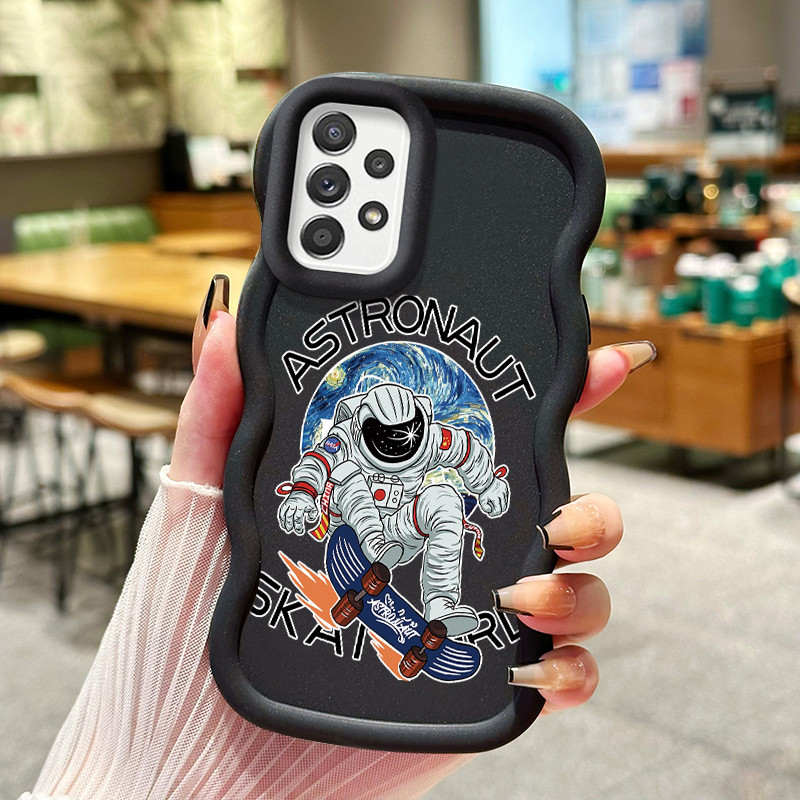 Casing Hp Untuk Samsung A52 4G A52 5G A52s Case NASA astronot Warna macaron tekstur lembut softcase 