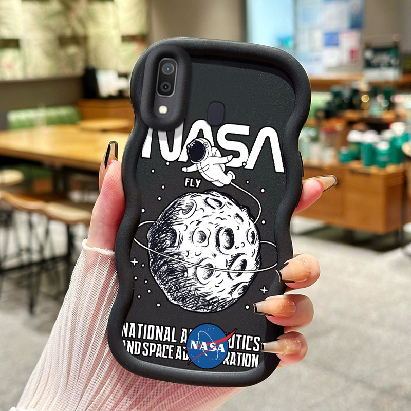 Casing Hp Untuk Samsung A20 A30 M10s Case NASA astronot anti selip tekstur lembut softcase batas gel