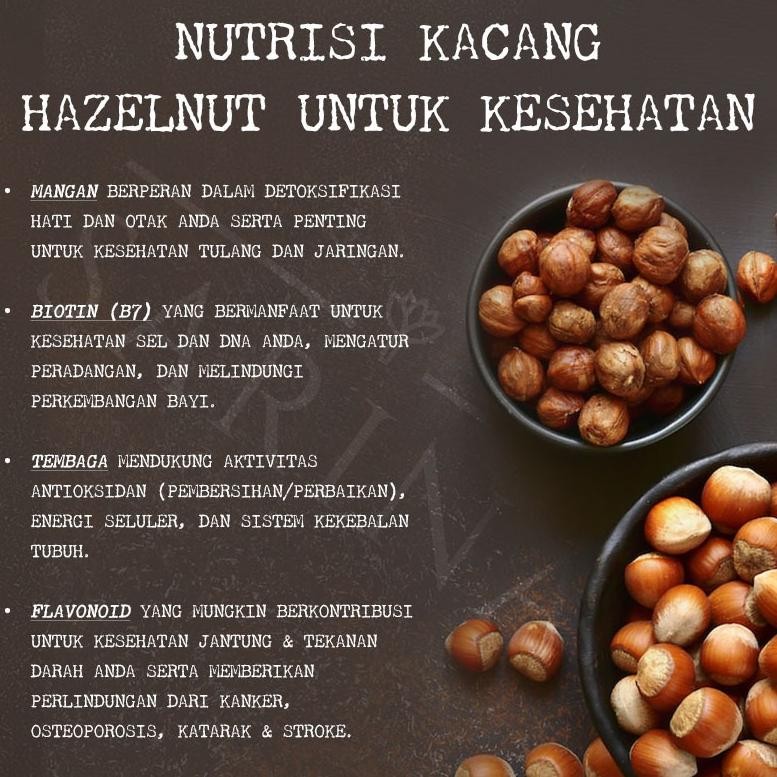 

Kacang Hazelnut Utuh Roasted/Panggang Original