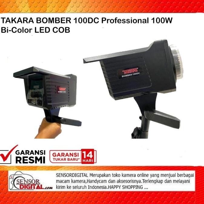 TERBARU TAKARA BOMBER 100DC PROFESSIONAL 100 DC VIDEO LED LIGHT LAMPU STUDIO 