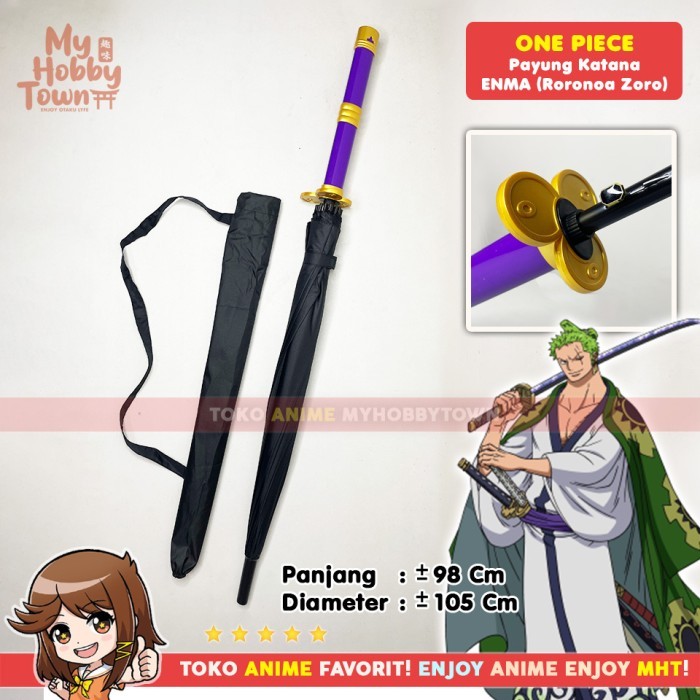 Payung Anime Pedang One Piece Roronoa Zoro : Purple Enma Terlaris