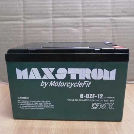 Aki Kering Vrla Aki Sepeda Listrik 6-Dzf-12 6-Dzf-14 Maxstrom 12V 12Ah Gercep