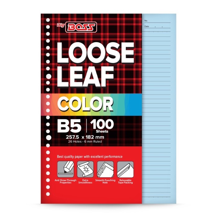 

BigBoss Loose Leaf 100 B5 Biru