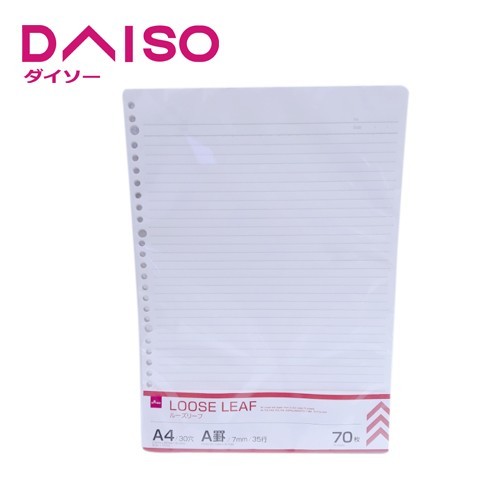 

Daiso Loose Leaf A4 -70sheets