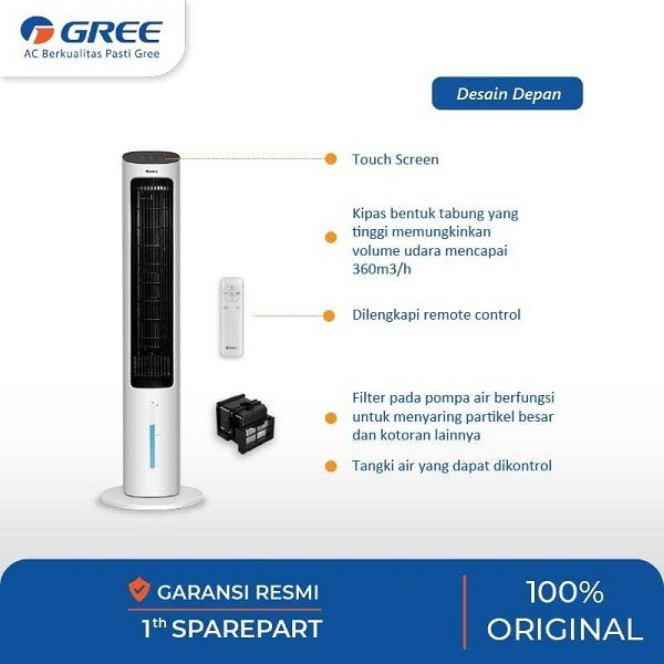 Gree Smart Tower Fan Air Cooler GTA-ACOOL4 Penyejuk Udara Portable