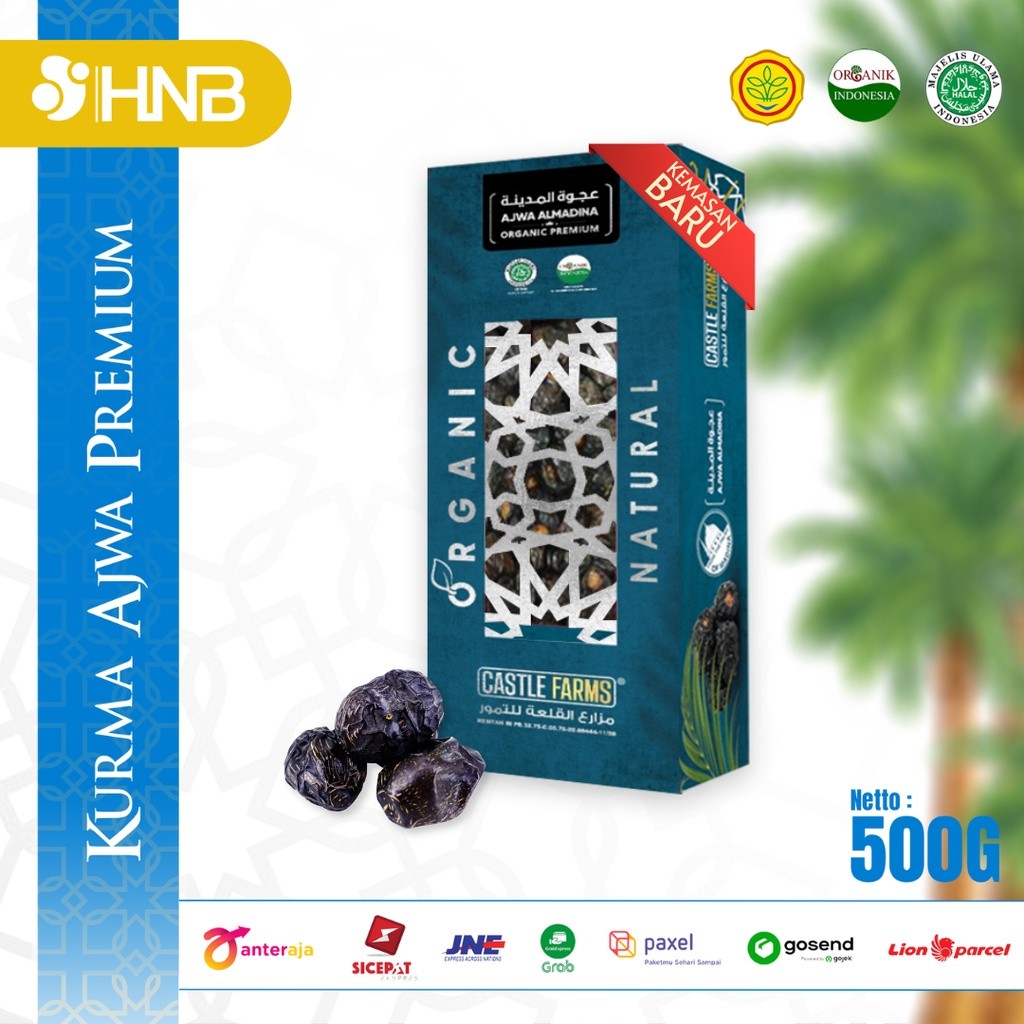

Castle Farms - Kurma Ajwa Organik Premium 500 Gram