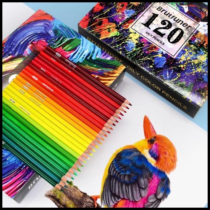 

Pensil Warna Brutfuner Painting Oil Pencil Artist Color Pencil Set 120