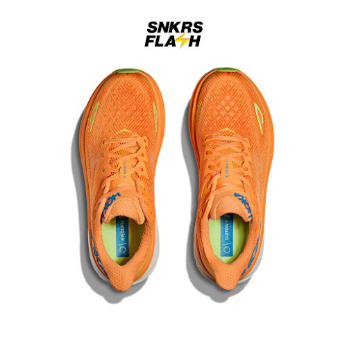 HOKA ONE ONE Clifton 9 Solar Flare Lettuce Sepatu Lari Pria - 1127895SLRL - Size 44