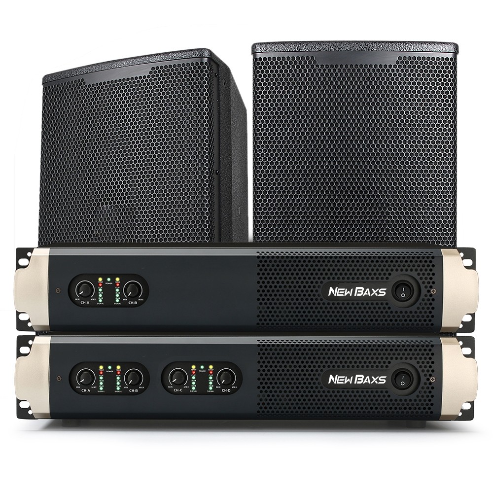 NEW BAXS Penguat Profesional RS2500/RS4500 Penguat Saluran 2/4 1200 Watt Peralatan Audio Profesional