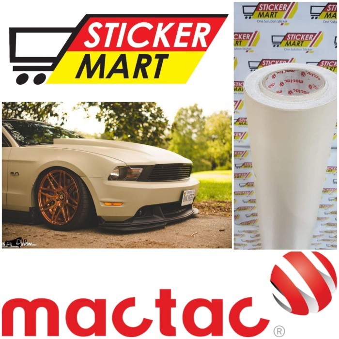 Stiker Sticker Mobil Cream doff Ivory matte Mactac (alt. Oracal murah)