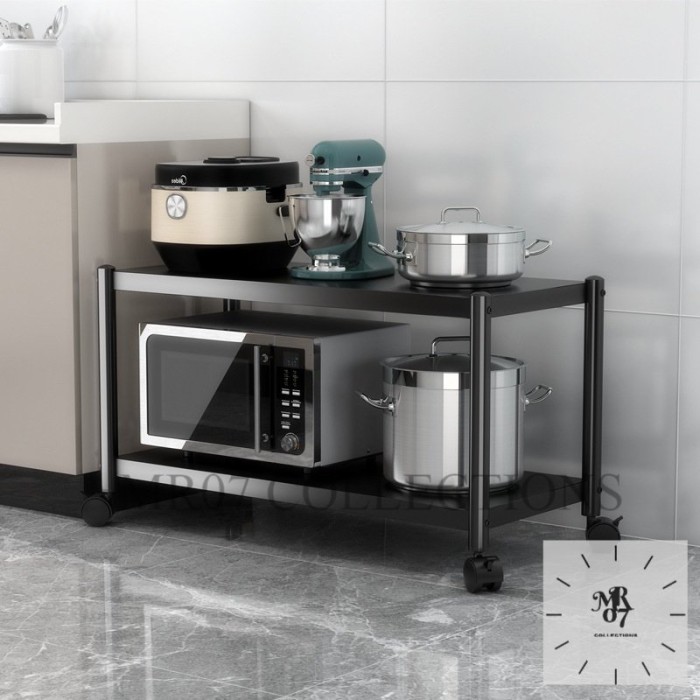 Murah Rak Dapur Serbaguna/Kitchen Set Alumunium/Meja Kitchen Oven 2 susun Non COD