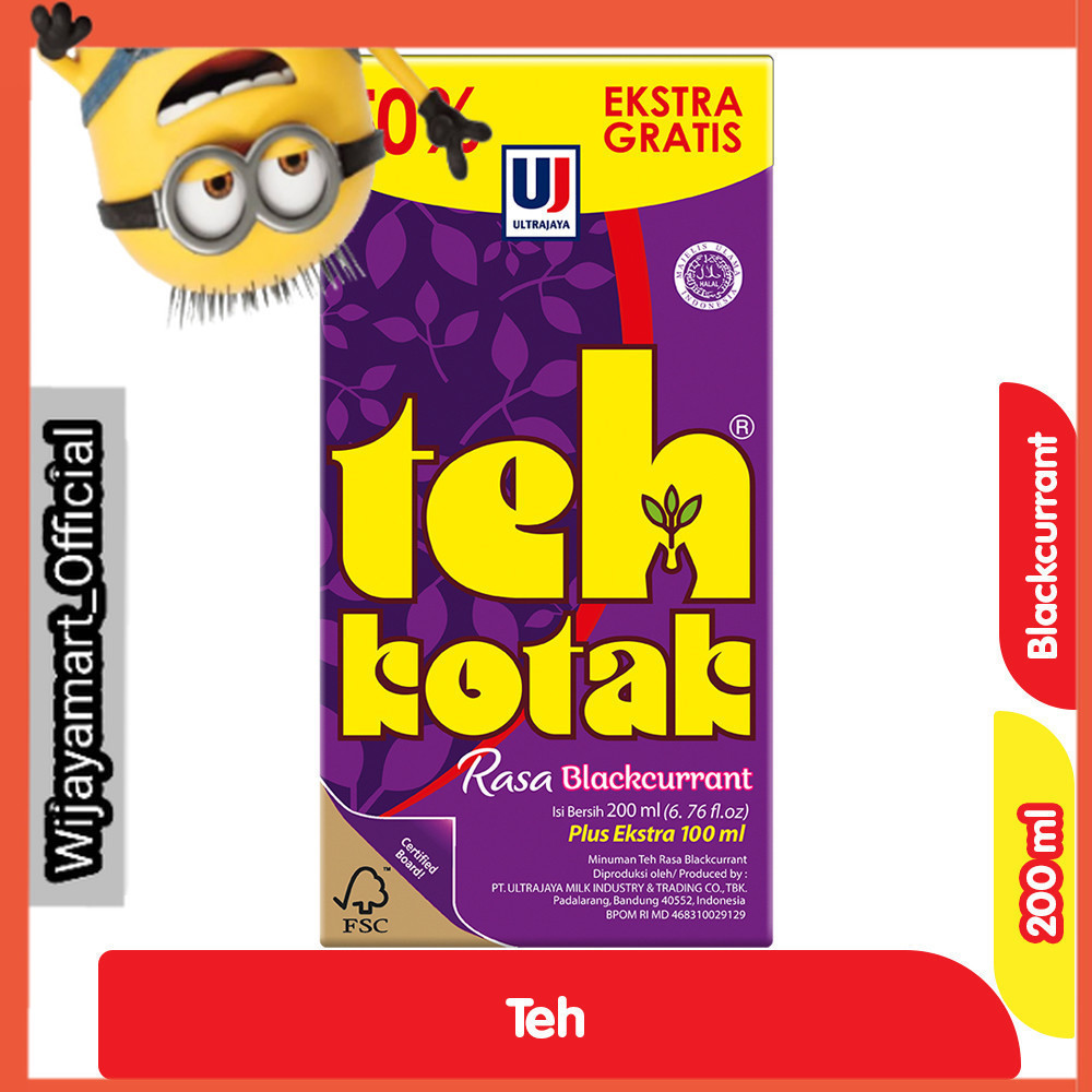 

Ultra Teh Kotak Blackcurrant 200 ml