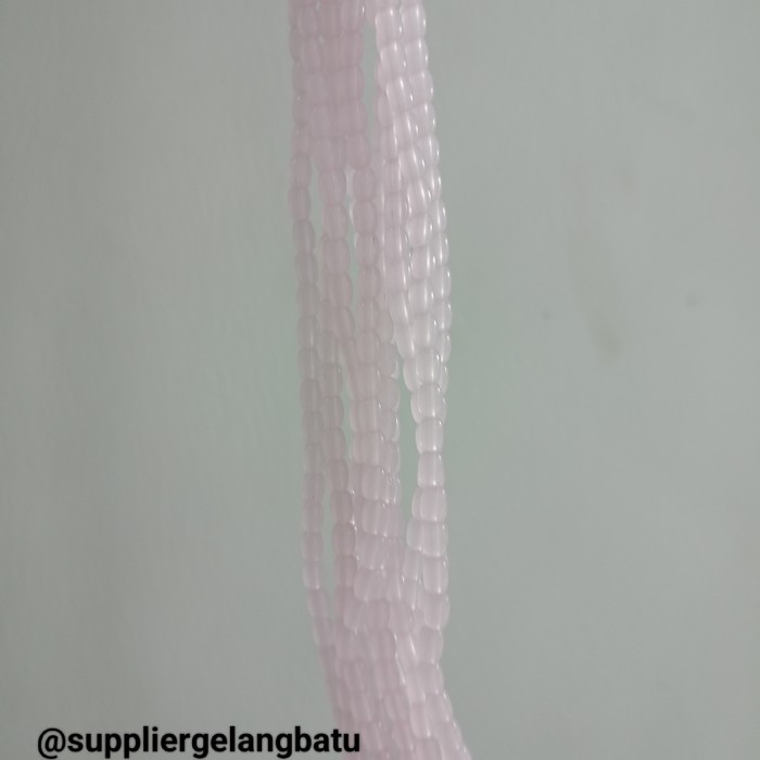 

Batu rose quartz oval 4mm natural pink