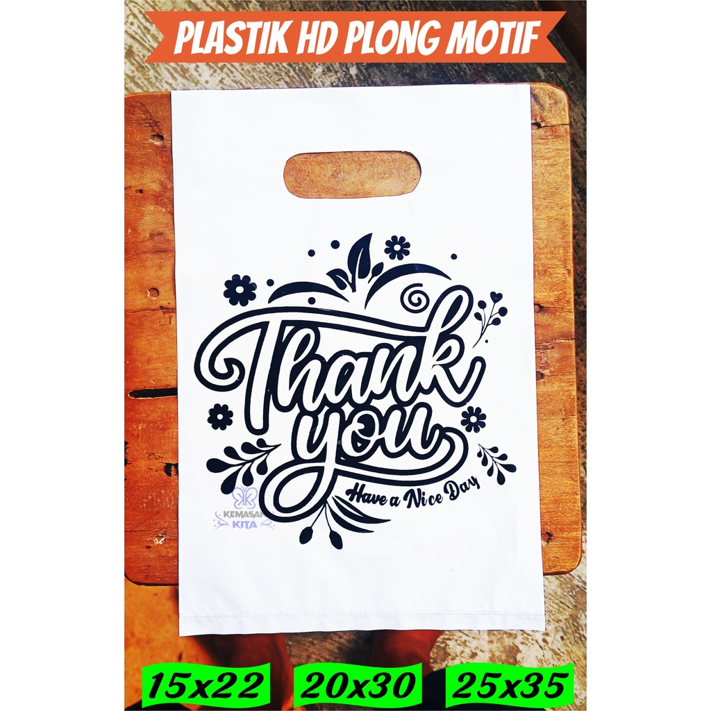 

plastik PE motif thank you uk 15x22 20x25 25x35