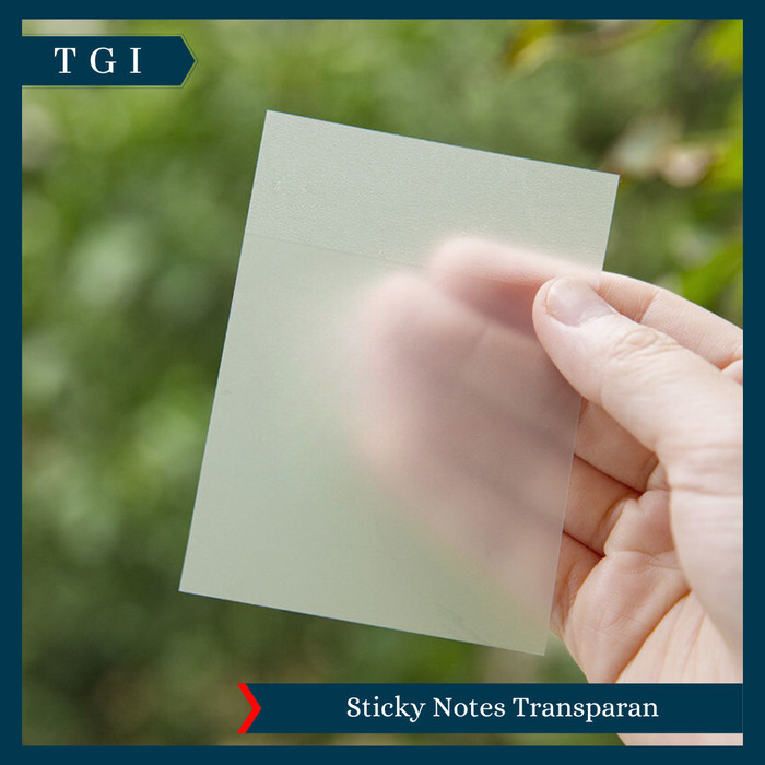 

TGI - KERTAS MEMO TEMPEL SEKOLAH TAHAN AIR STICKY NOTES TRANSPARAN