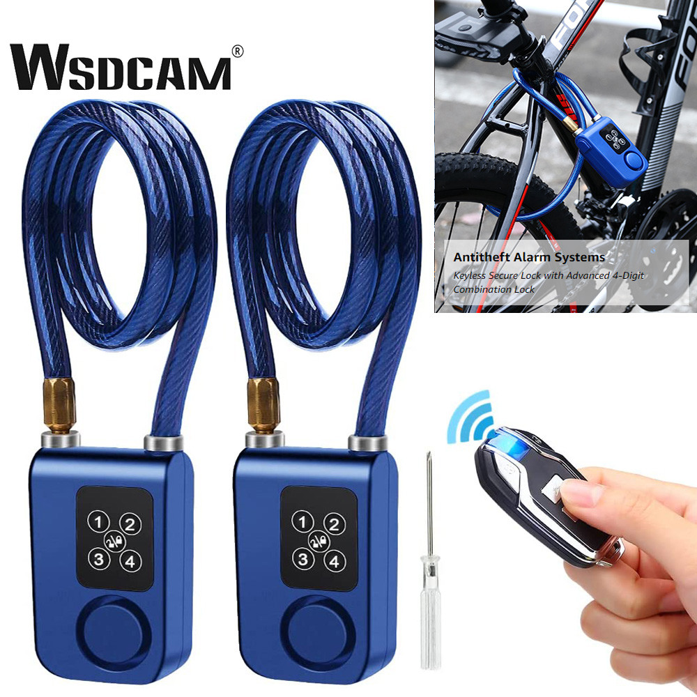 WSDCAM Bike Lock Anti-Theft Security Wiress Remote