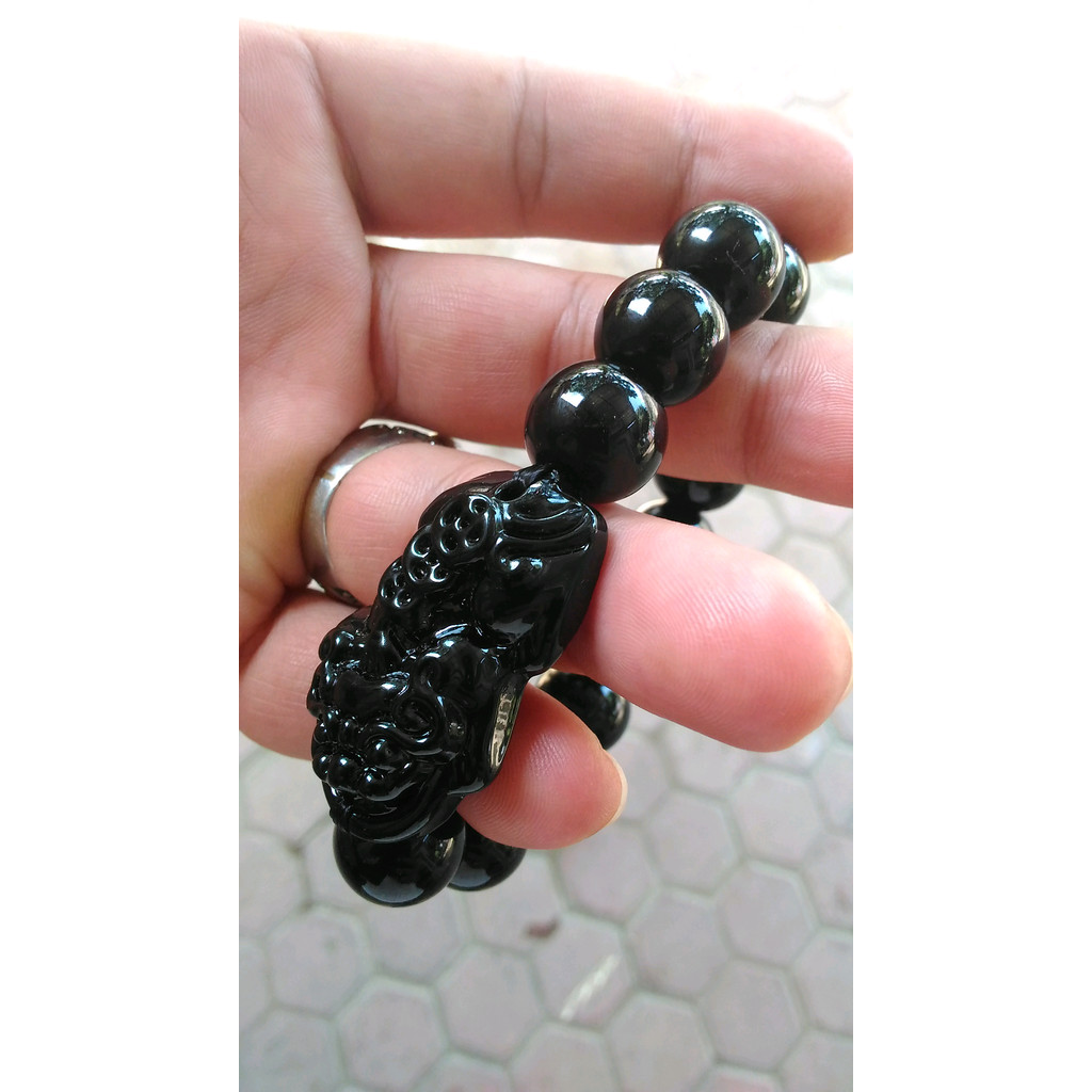 Gelang Black Onix Super Aktif plus Wingit siap dimahar