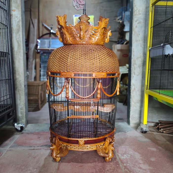 TERBARU sangkar burung perkutut mahkota ukir melamin,terlaris