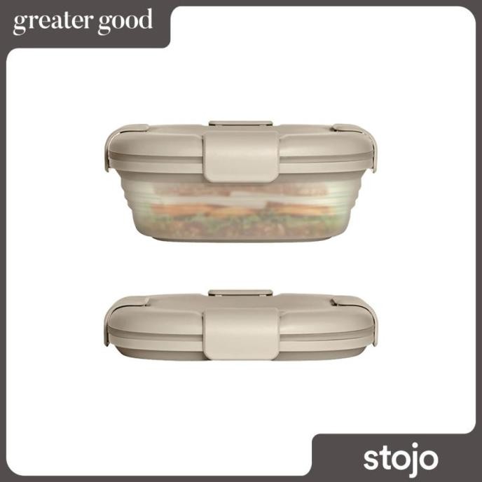 Stojo - Collapsible Food Box in Translucent Oat 24 oz / 700 ml